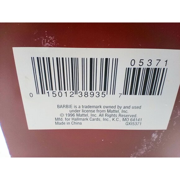 Barbie Ornament 1996 Christmas Tree Hallmark Keepsake Holiday Vintage Decor - Picture 14 of 15